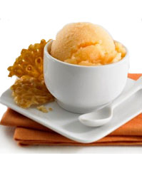Apricot and custard ice-cream